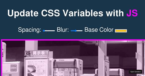 Updating Css Variables Codesandbox