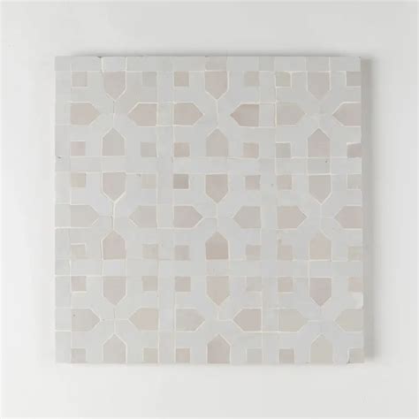 Tetouan Zellige Mosaic Tile Petite Silk Line And Wheat Fill Tile