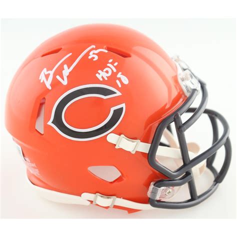 Brian Urlacher Signed Bears Speed Mini Helmet Inscribed Hof