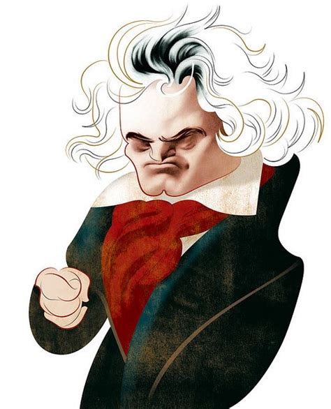 Ludwig Van Beethoven By Andre Carrilho Caricature Artist Caricature