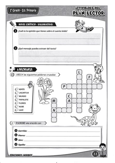 Plan Lector cuaderno de trabajo 1º grado primaria II PARTE