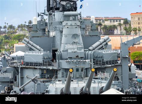 San Pedro Ca Usa June 2 2023 Close View Of The Uss Iowa