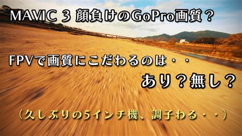 FPVでも画質に拘っていいじゃない久しぶりの5インチ調子悪ししかしGoProの画質はMAVIC3顔負けにNazgul5 V3