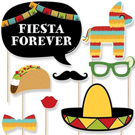 Mexican Fiesta Mexican Themed Photo Booth Props Kit 2 Dp