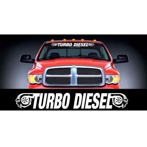 Turbo Diesel Windshield Banner Decal Sticker Dodge Decal Sticker