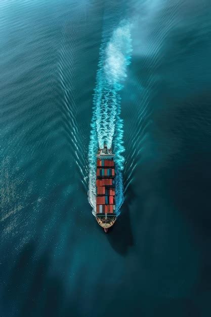 Premium Photo Container Ship At Sea