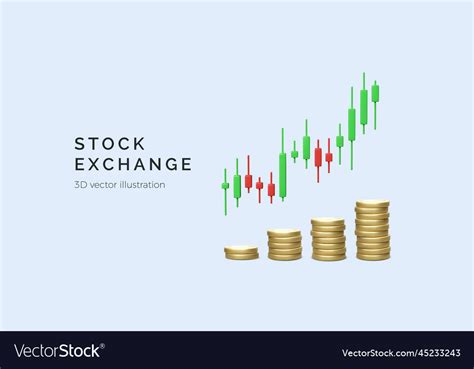 Stock exchange trading concept with candlestick Vector Image