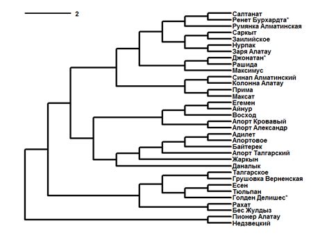 Genetic Similarity UPGMA Dendrogram Of Apple Varieties From Kazakhstani