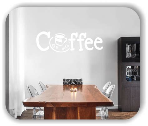 Wandtattoos Spruch Küche Coffee mit Tasse Folien Fischer Shop