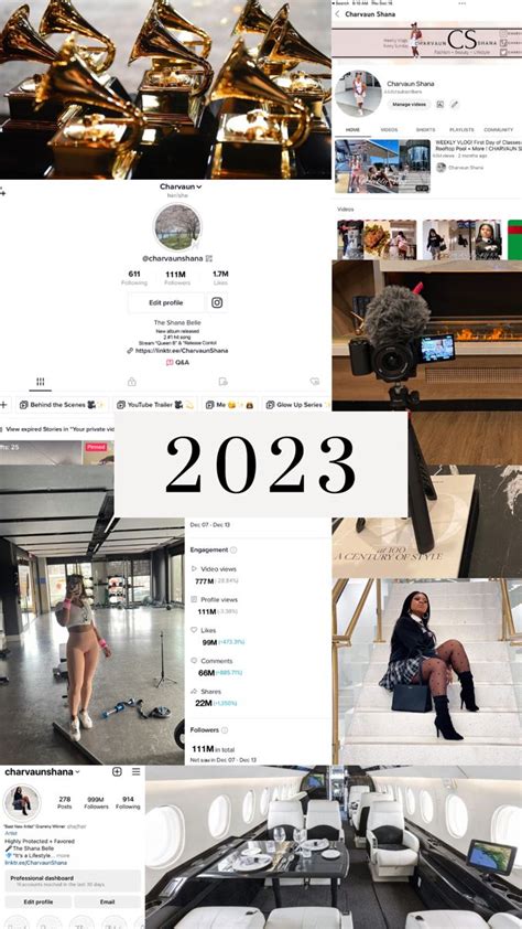 2023 Vision Board Charvaun Shana The Shana Belle Successful Grammy