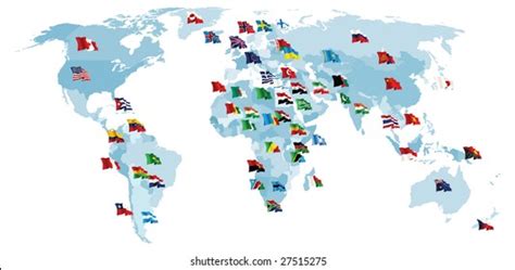 World Countries Flags Map Symbols 3d Stock Illustration 464408207 | Shutterstock