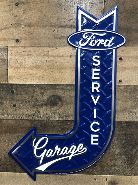 Ford Service Garage Arrow Tin Sign Garage Art