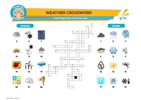 Weather And Climate Vocabulary Crossword Teaching Resources