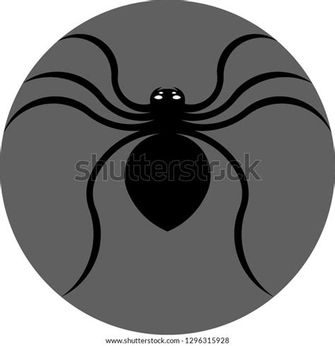 Black Spider Eight Legs Stock Vector Royalty Free 1296315928