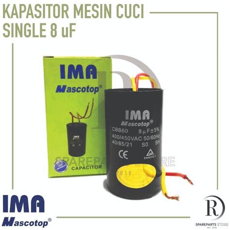 Kapasitor Mesin Cuci Ima Mascotop 8Uf 450V Lazada Indonesia