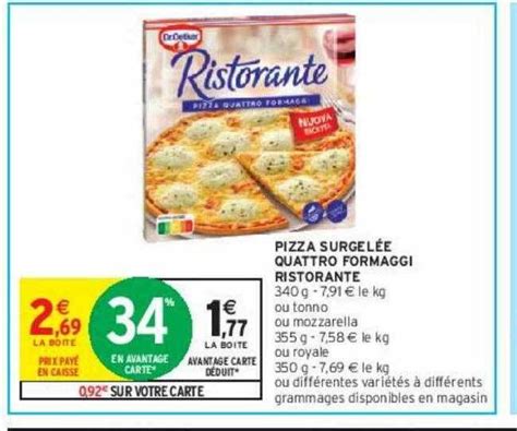 Promo Pizza surgelée quattro formaggi ristorante dr oetker chez