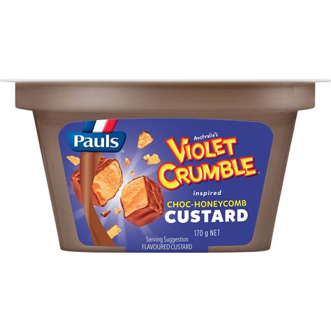 Pauls Violet Crumble Choc Honeycomb Custard G Woolworths