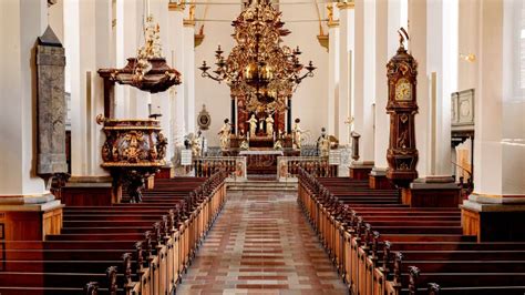 Luxurious Interior Of The Trinitatis Kirke Lutheran Church In Central