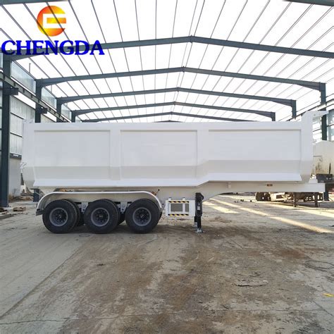 Axles Cbm Ton U Shape Hydraulic Dump Tipper Trailer China Dump