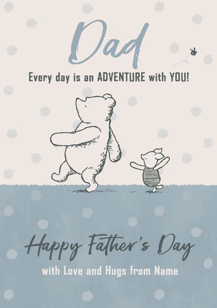 Classic Winnie The Pooh Dad Happy Father S Day Card Funky Pigeon IE