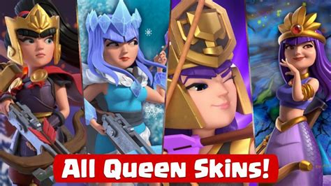 ALL ARCHER QUEEN SKIN ANIMATIONS 2022 Clash Of Clans YouTube