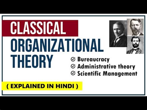 Classical Management Theories Explained In Hindi Max Weber Henri