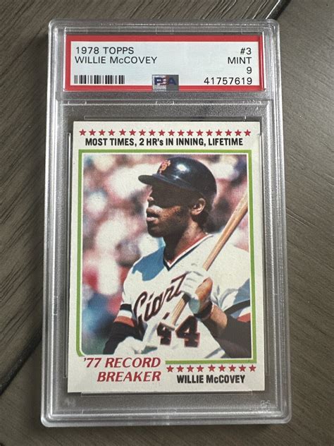 Topps Record Breaker Willie Mccovey Psa Mint Sf Giants Hof