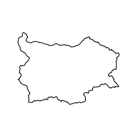 Premium Vector Outline Map Of Bulgaria White Background Vector Map