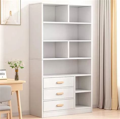 Librero Blanco De Madera Organizador Librero Minimalista MercadoLibre