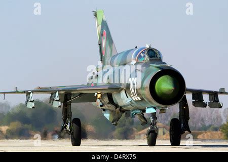 A Bulgarian Air Force Mig Bis Taking Off For Live Firing Equipped