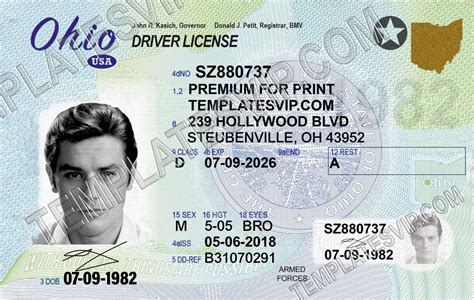 Ohio Driver License Psd Template Psd Template Usa Ukeucaauasia Images