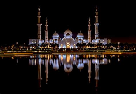 HD wallpaper: 4k, Abu Dhabi, Sheikh Zayed Mosque, building exterior ...