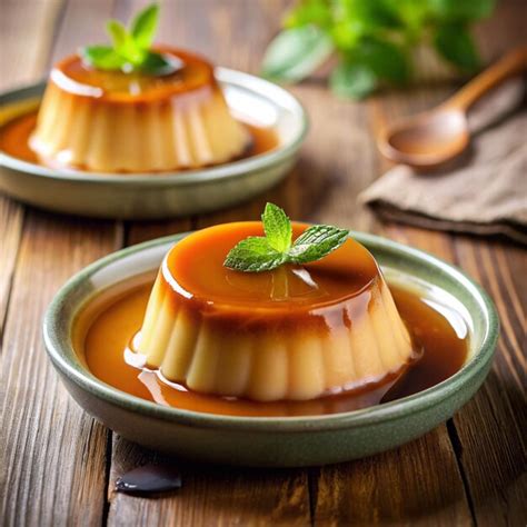 Caramel Pudding 4k Hd Background For Product Poster Premium Ai