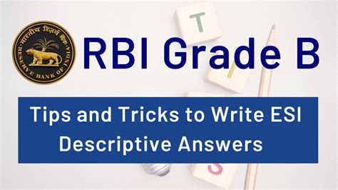 How To Approach ESI Descriptive Paper In The RBI Grade B Exam