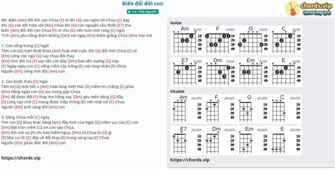 Chord Biến đổi đời Con Lm Thái Nguyên Tab Song Lyric Sheet Guitar Ukulele Chordsvip