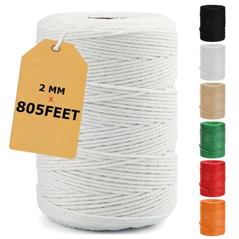 Snapklik.com : Vanhench 805ft Natural White Twine String, Twine For