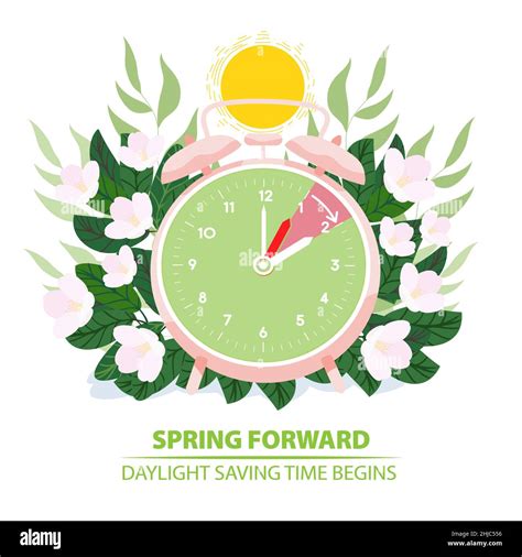 Daylight Saving Time Begins Spring Forward Alarm Clock With Moving