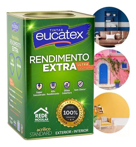 Tinta Exterior Eucatex Rendimento Extra Acr Lica L Cores Frete Gr Tis