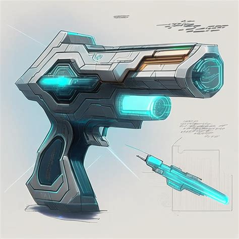 Futuristic pistol by Pickgameru on DeviantArt