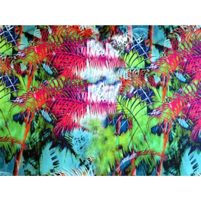 Tissu Satin Imprim Tropical The Sweet Mercerie