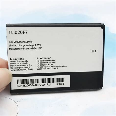 New Original Mobile Phone Battery TLI020F7 For Alcatel TLi020F7 Battery