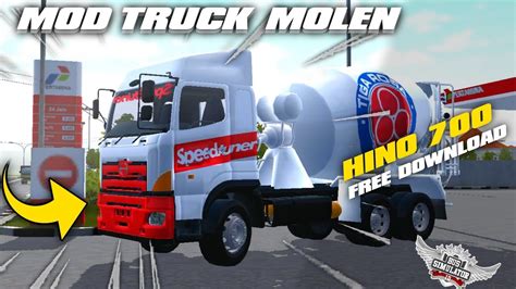 Mod Langka Rilis Mod Truck Hino Molen Bussid Youtube