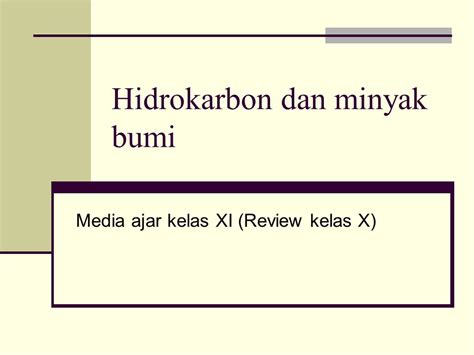 Bahan Ajar Hidrokarbon Kelas Kompas Sekolah