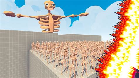 100x Skeleton Army 1x Giant Vs 1x Every God Totally Accurate Battle