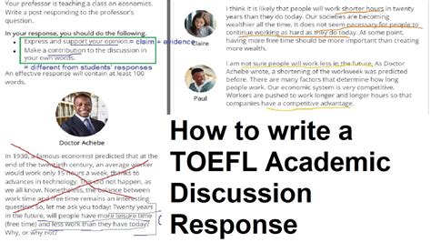 Toefl Writing How To Write An Academic Discussion Response Youtube