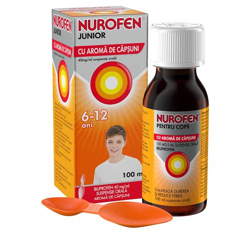 Nurofen Junior Sirop Cu Aroma De Capsuni Ani Mg Ml Farmacia