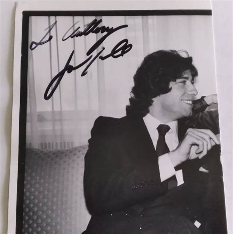 John Travolta Signed Photo Personalized Signature Bandw Etsy Uk