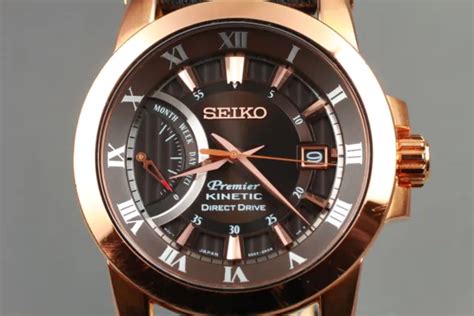 Proche De Mint Montre Seiko Premier Srg P Kinetic Direct Drive