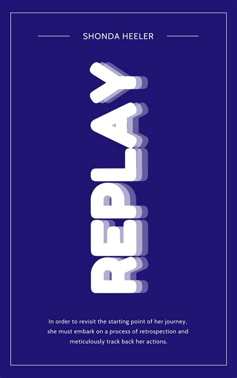 Blue And White Simple Typography Book Cover - Venngage