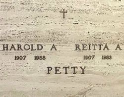 Harold Allen Petty Sr 1907 1988 Mémorial Find a Grave